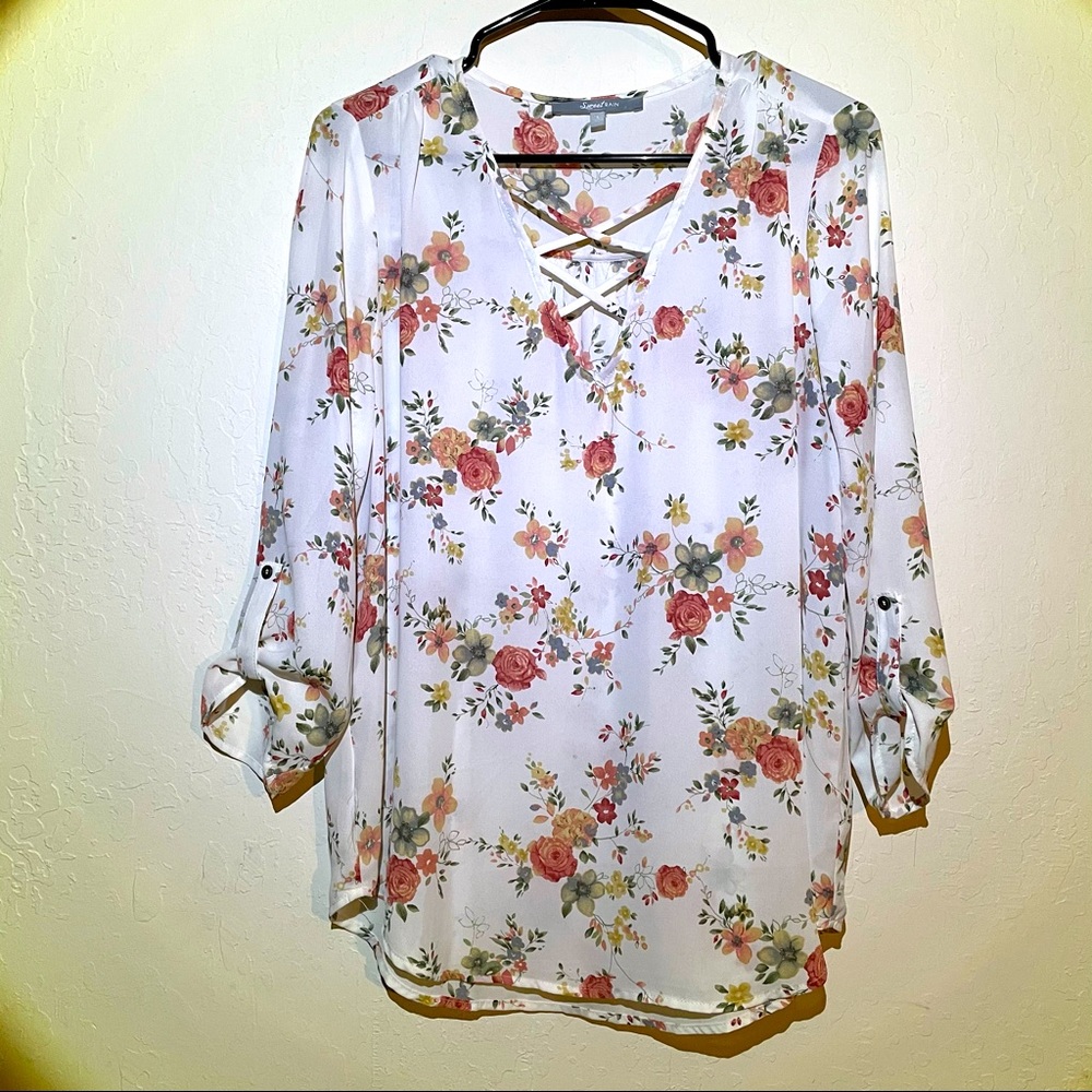 Sheer Floral Top